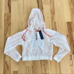Spalding Sheer Cropped Windbreaker!